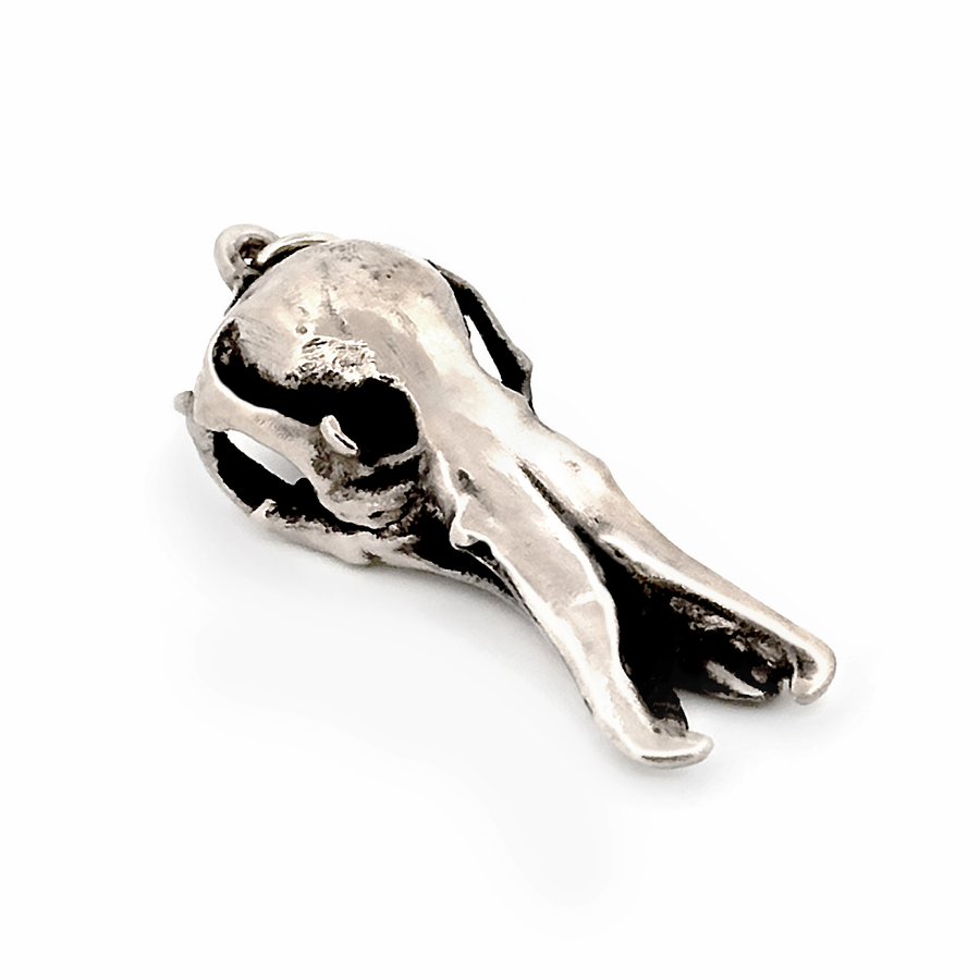 White Bronze Platypus Skull Pendant by Fire & Bone