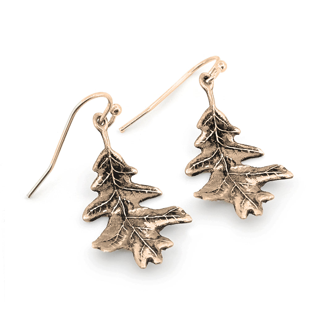 White Oak Leaf Earrings