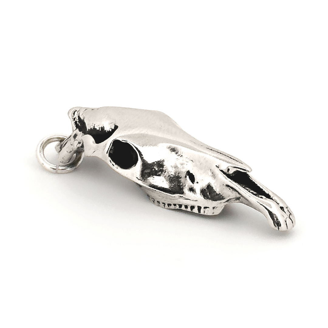 Sterling Silver Horse Skull Pendant by Fire & Bone